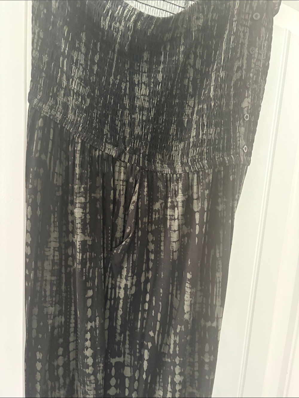 Women’s strapless  Black & Gray Patterned Jumpsuit and or coverup